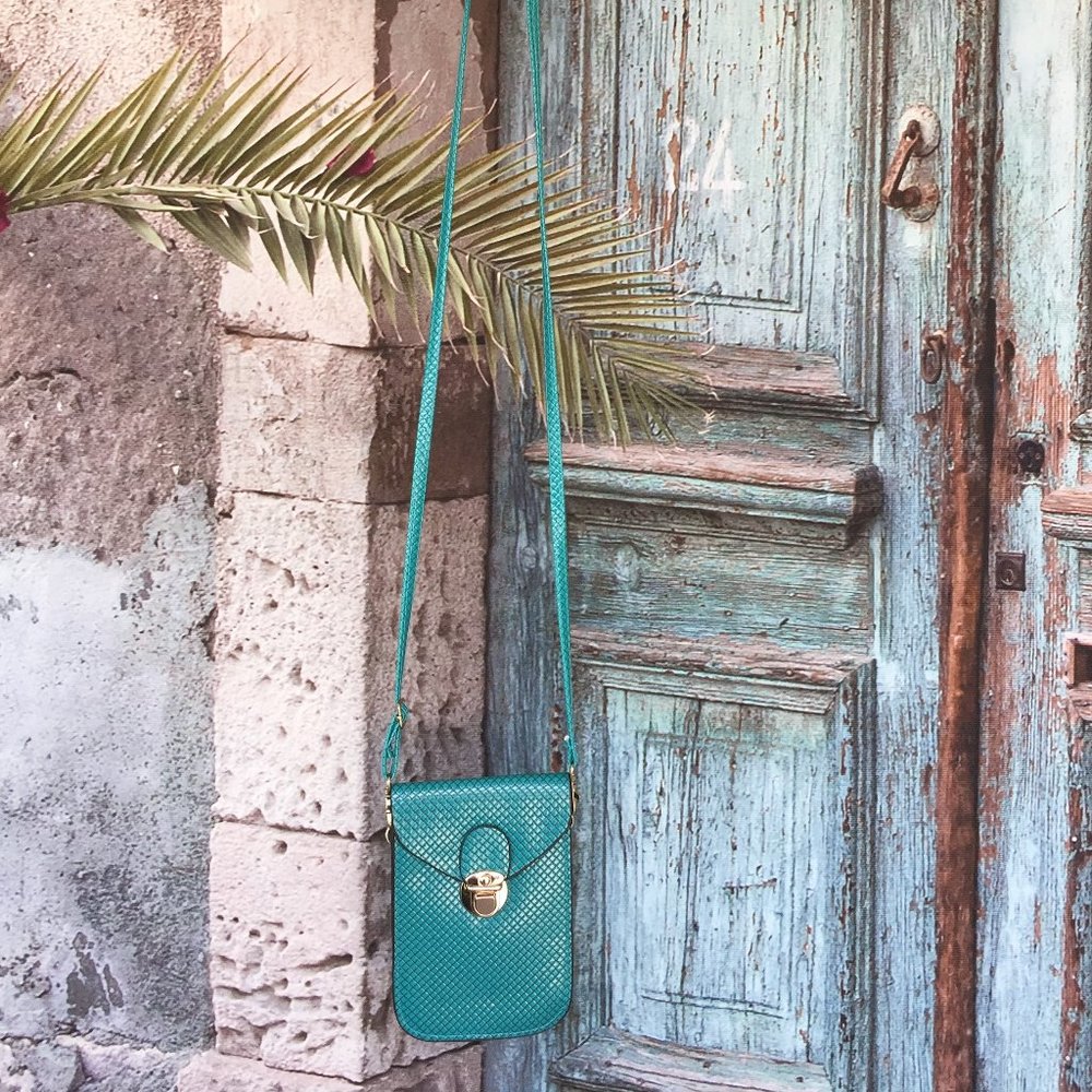 Mini Cross-body Purse - (Turq.) - Picture 3 of 6
